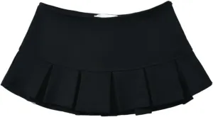 OCUH Y2K Mini Skirt with Shorts Underneath Pleated Skirt Low Rise Solid Color A-line Skirt Spicy Fashion Hotsweet