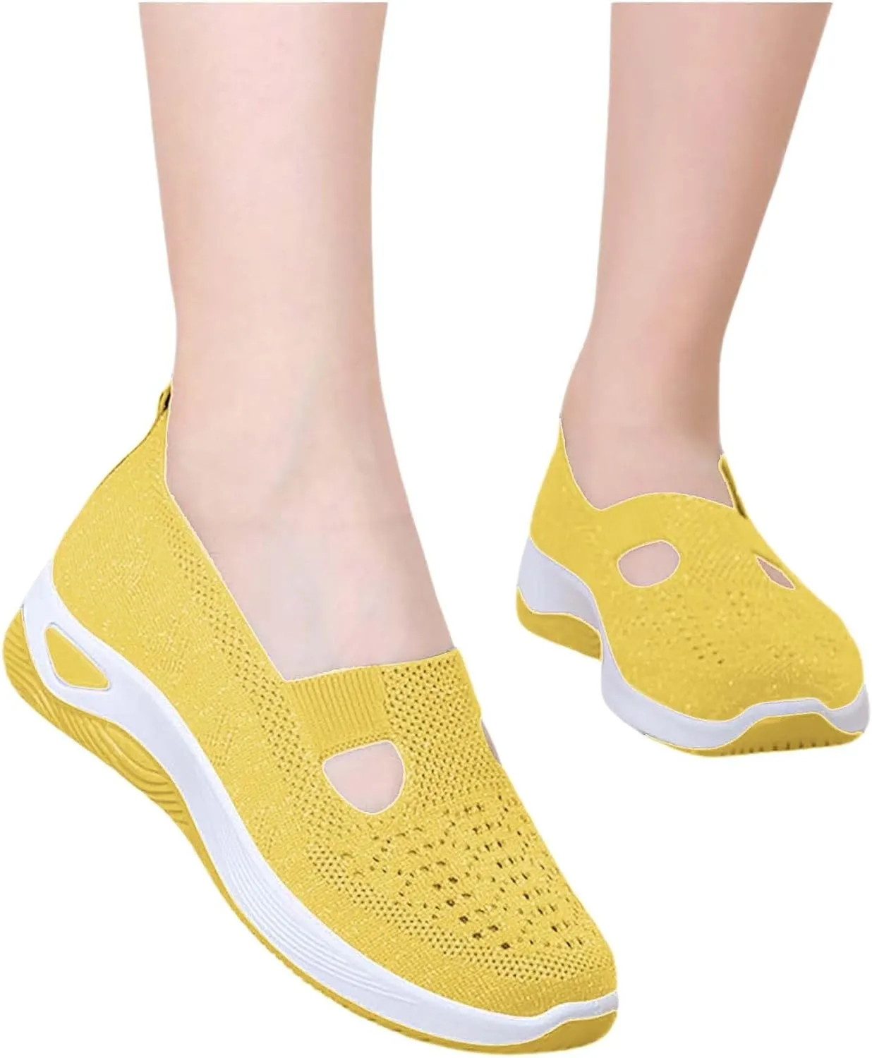 Orthopedic Shoes for Women 2025 New Women's Woven Slip On Shoes Women High Top Women Casual Shoes Fashion Sneakers Black Tennis Shoe Loafers Casual Slip On