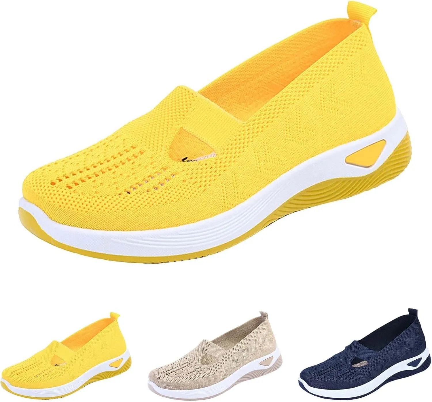 Orthopedic Shoes for Women 2025 New Women's Woven Slip On Shoes Women High Top Women Casual Shoes Fashion Sneakers Black Tennis Shoe Loafers Casual Slip On