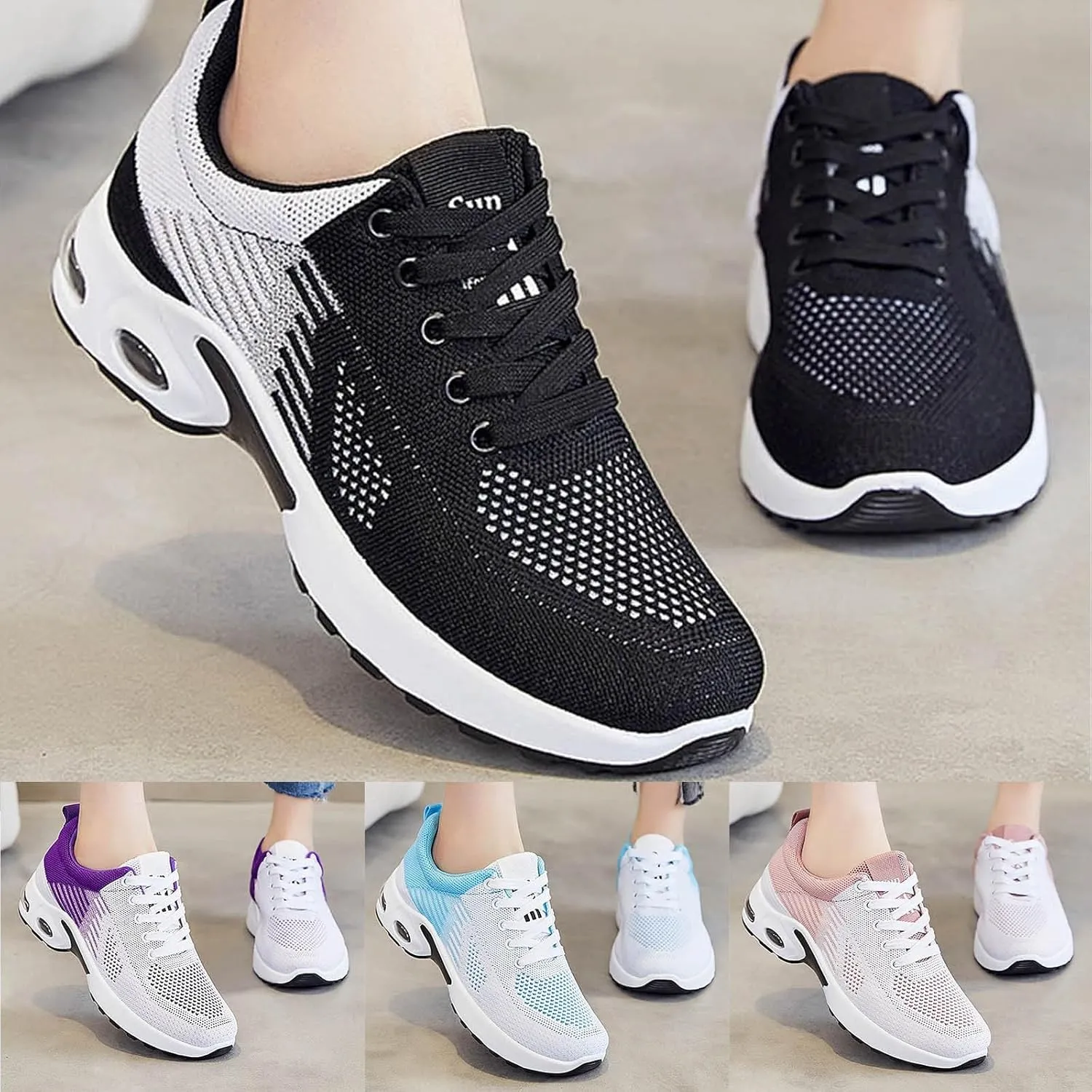 Orthopedic Sneakers for Women Plantar Fasciitis Walking Shoes Comfortable Running Shoes Mesh Air Cushion Sneakers