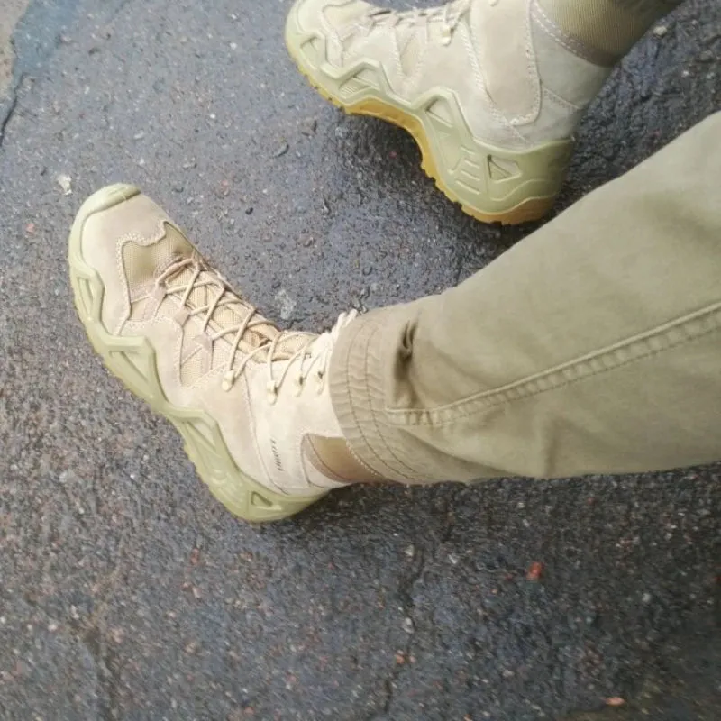Outdoor Hiking Boots Men's Lace Up Breathable Training Tactical Combat