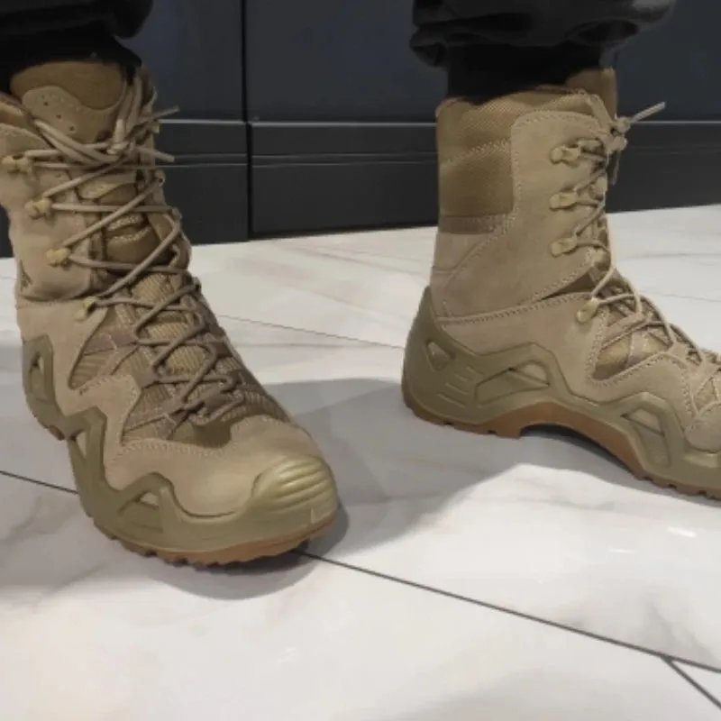 Outdoor Hiking Boots Men's Lace Up Breathable Training Tactical Combat