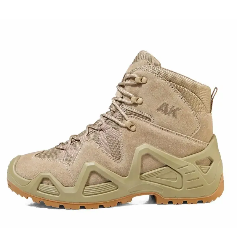 Outdoor Hiking Boots Men's Lace Up Breathable Training Tactical Combat