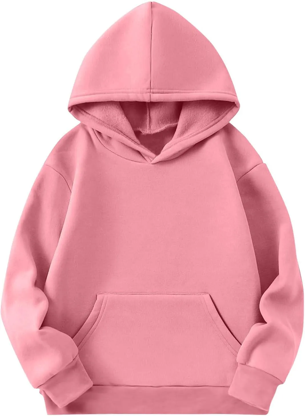Oversized Hoodies for Girls Cute Long Sleeve Fleece Hooded Sweatshirt Teens Casual Pullover Tops Kids Preppy Clothes