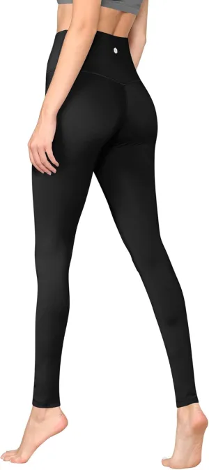 Peached Seamless Front & Side High Waisted Leggings with Inner Pocket Full-Length Yoga Pants