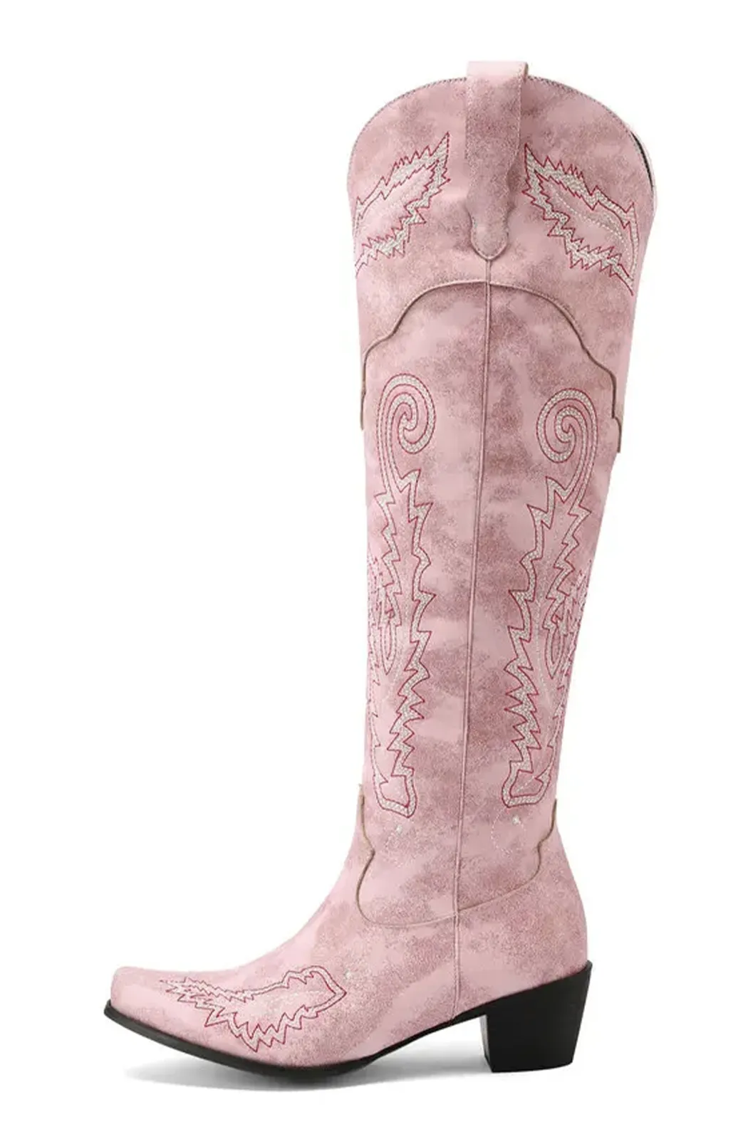 Pink cowboy western boots