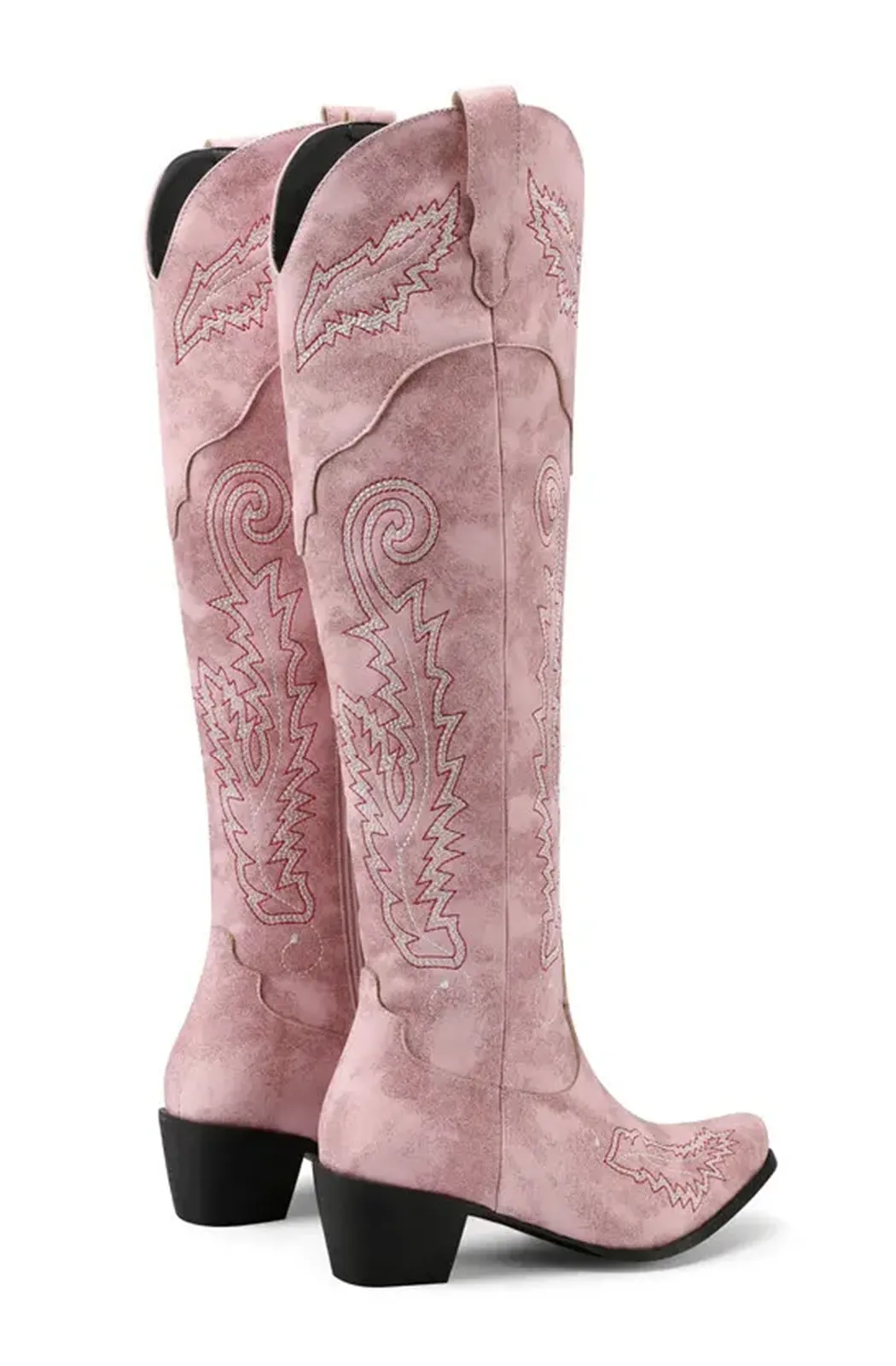 Pink cowboy western boots