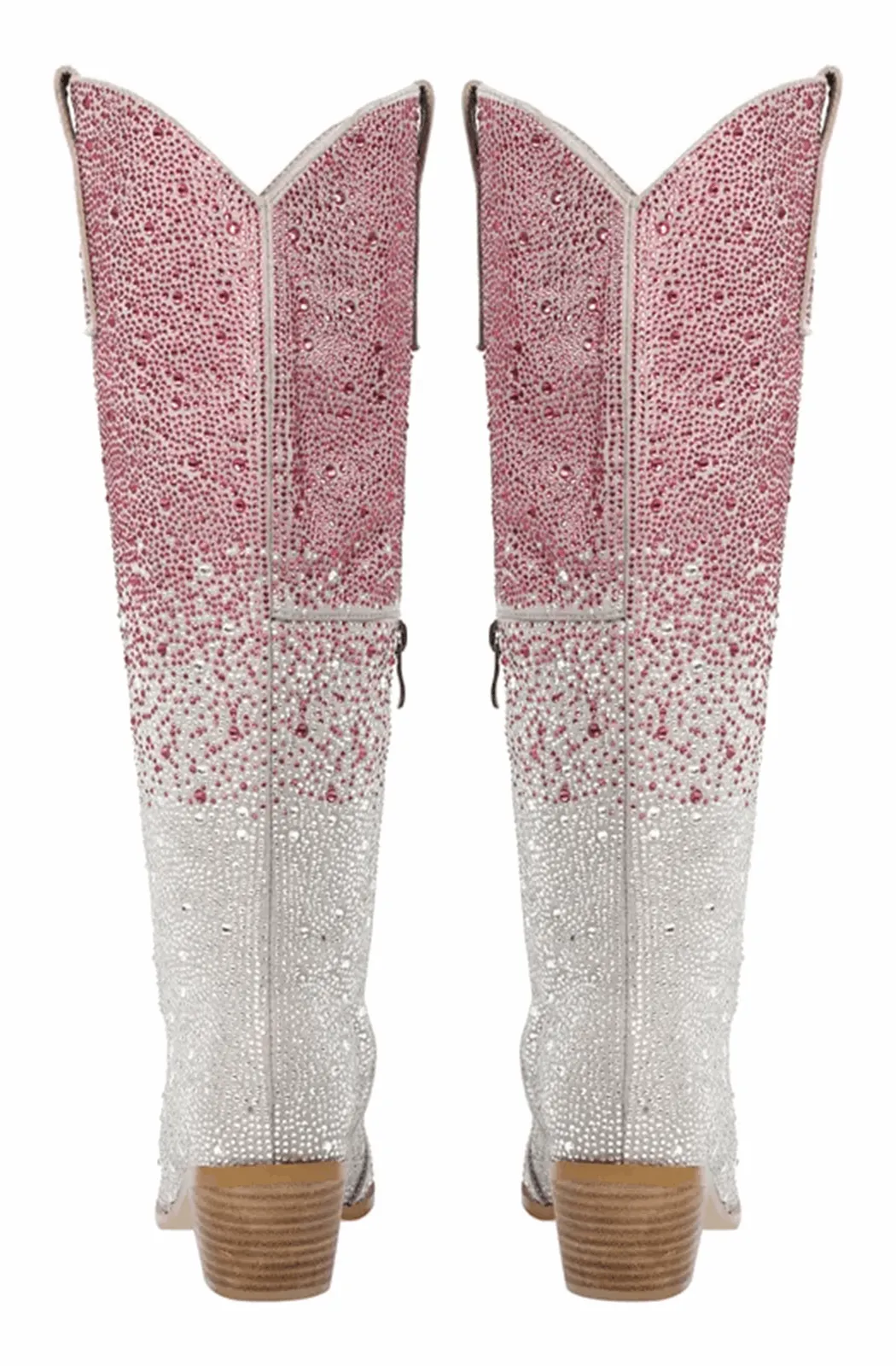 Pink rhinestone western boots