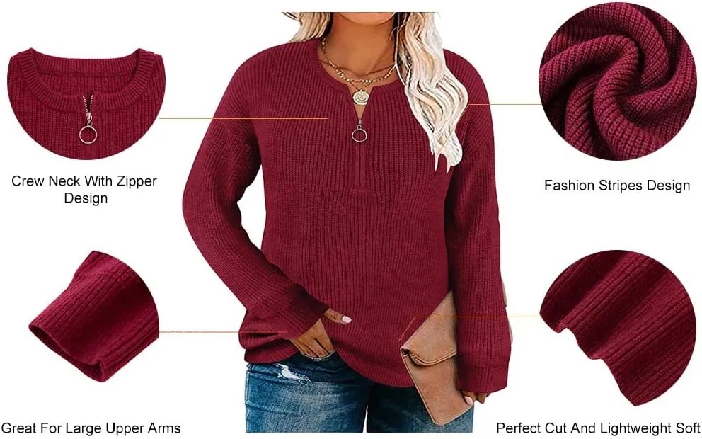 RITERA Plus Size Sweaters for Women Winter Long Sleeve Pullover Sweater Crew Neck Oversized Tops XL-5XL