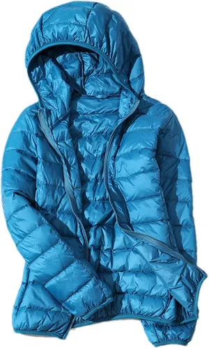 SaoBiiu Women Down Jacket Warm Hooded Coat Ultralight Quilted Puffer Jacket Female Windproof Parka