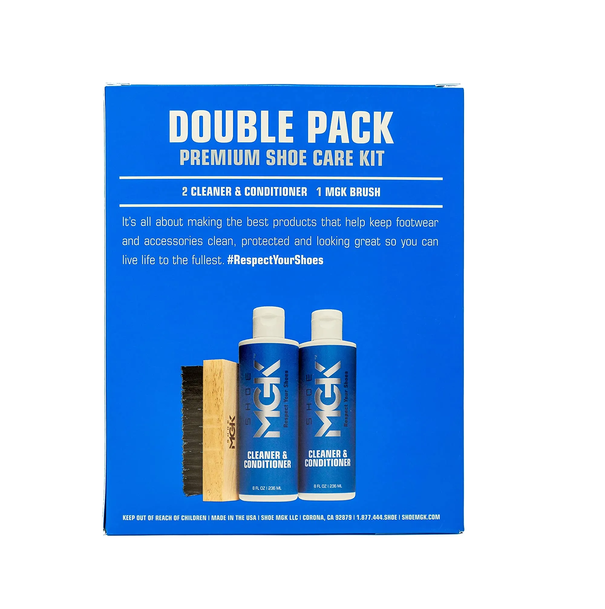 SHOE MGK Double Pack - Shoe Car Kit for Cleaning Up to 100 Pairs of White Shoes
