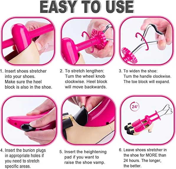 Shoe Stretcher Women | 4-Way Adjustable Shoe Expander Widener Plastic Shoes Tree Shape