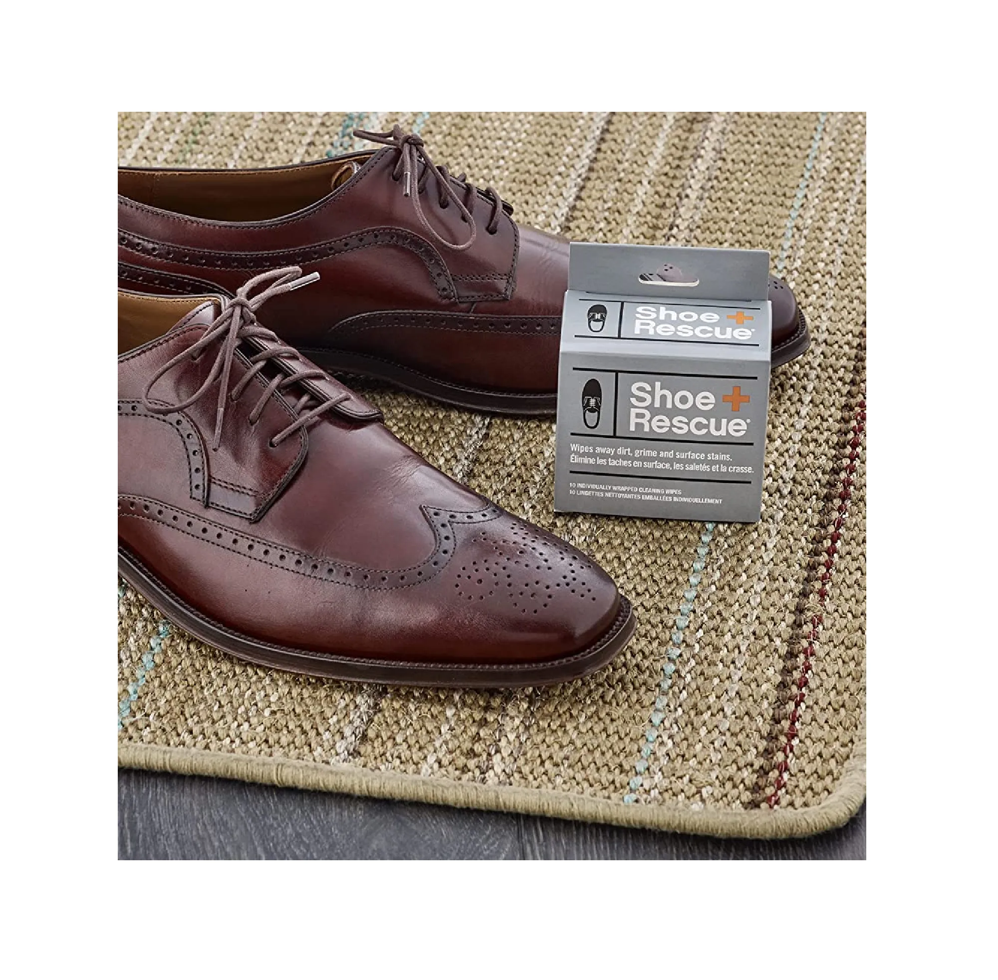 ShoeRescue All Natural Shoe Cleaner Wipes for Leather & Suede Shoes & Boots