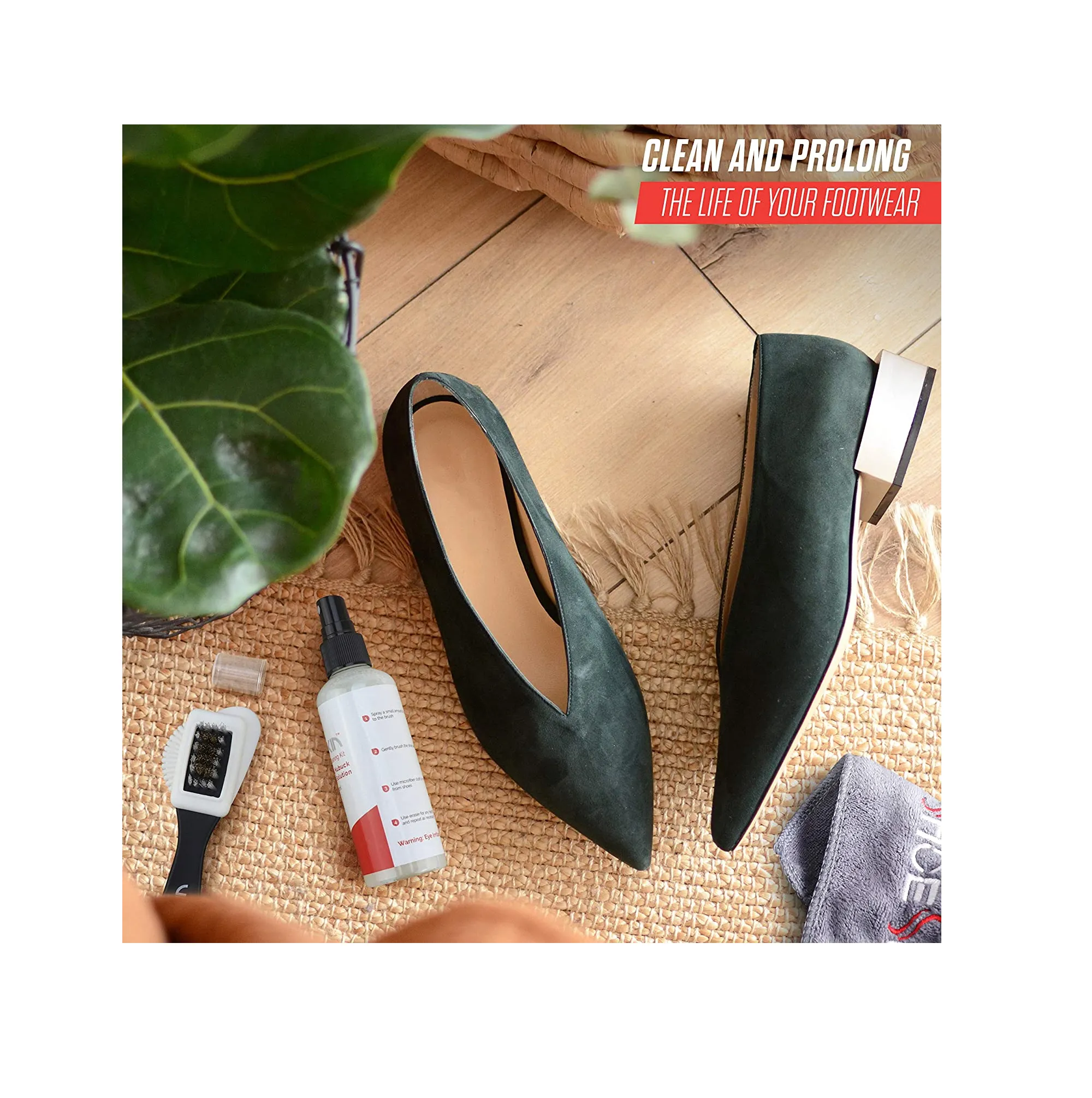 ShoeSkin Shoe Cleaner Kit - Works for Suede and Nubuck Leather Dress Shoes