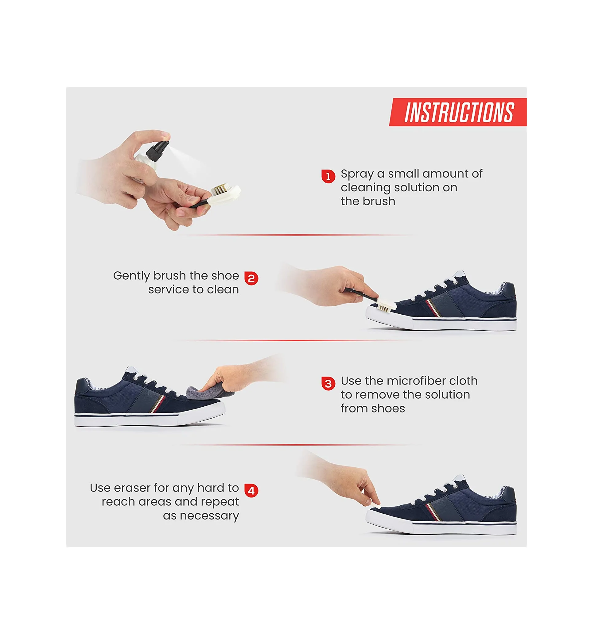 ShoeSkin Shoe Cleaner Kit - Works for Suede and Nubuck Leather Dress Shoes