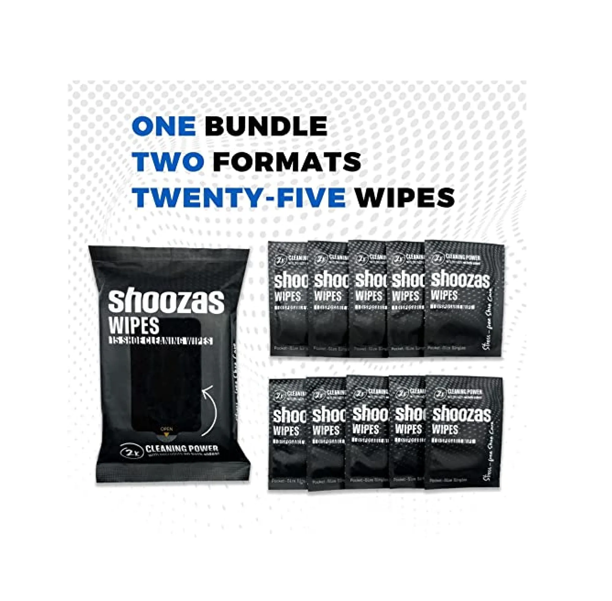 Shoozas Shoe Cleaner Wipes Bundle 25