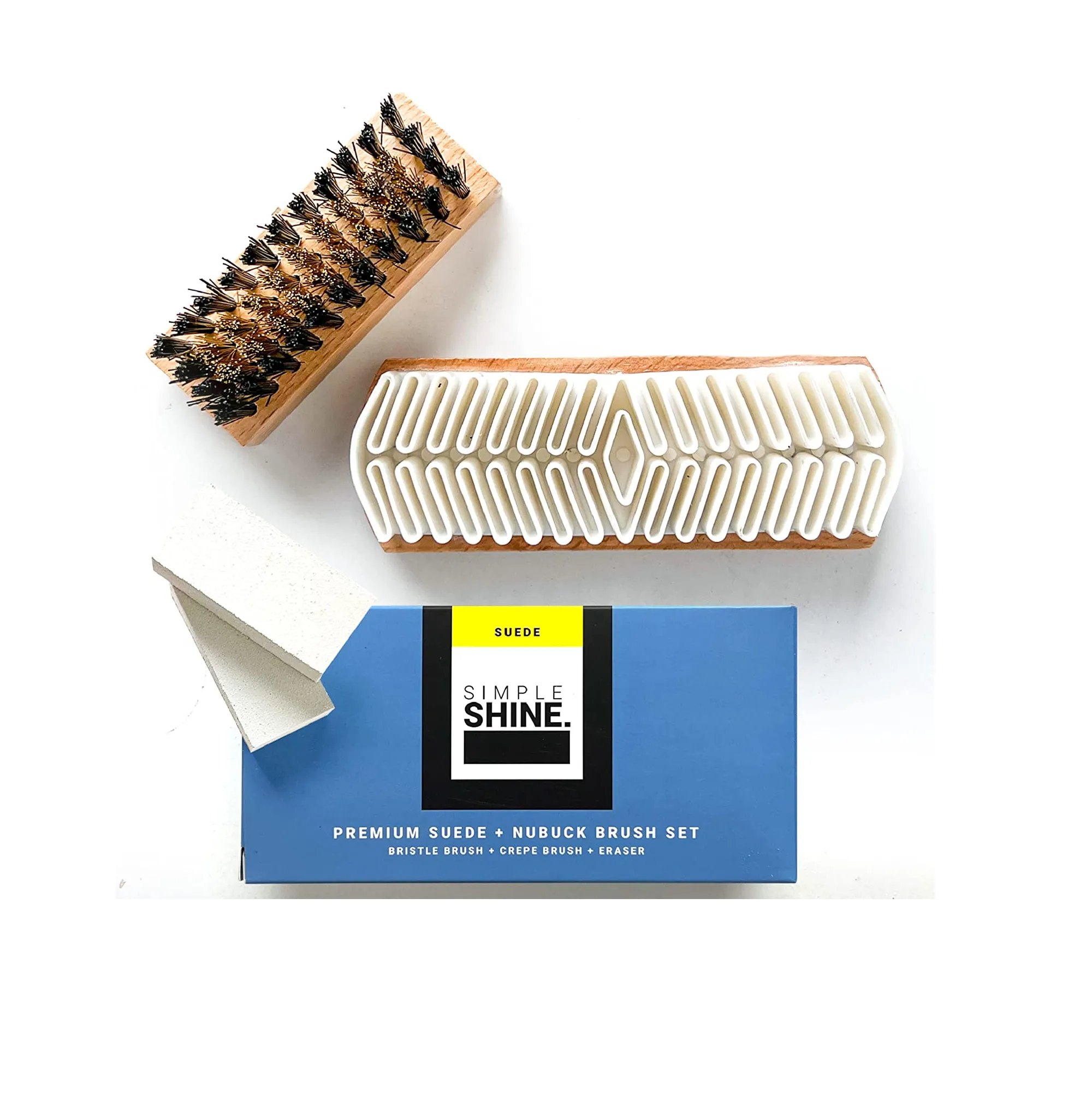 Simple Shine Complete Shoe Cleaning Bristle Brushes Kit