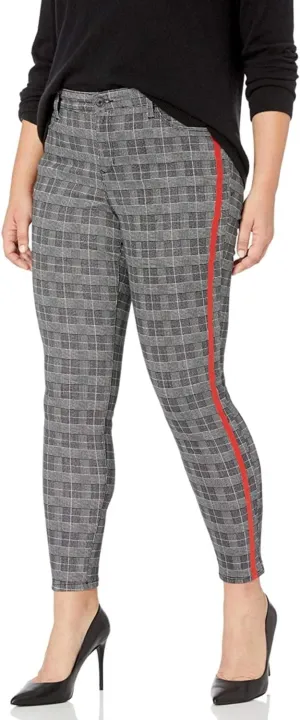 Skinnygirl Women's The Skinny Jean in Injeanious Stretch Denim, Black-Skye Plaid, 24