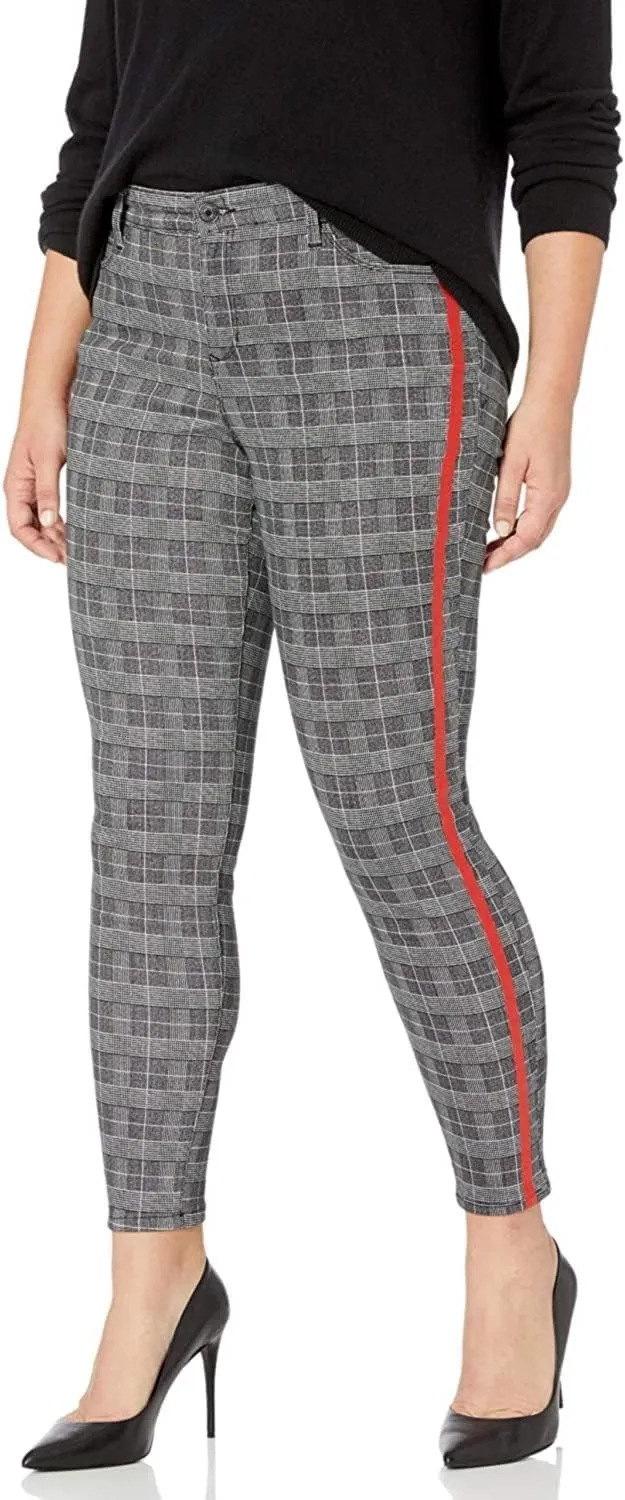 Skinnygirl Women's The Skinny Jean in Injeanious Stretch Denim, Black-Skye Plaid, 24
