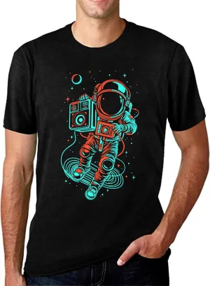 Space Shirt for Men Funny Graphic Tee Psychedelic Outfit Vintage Space T-Shirt for Father