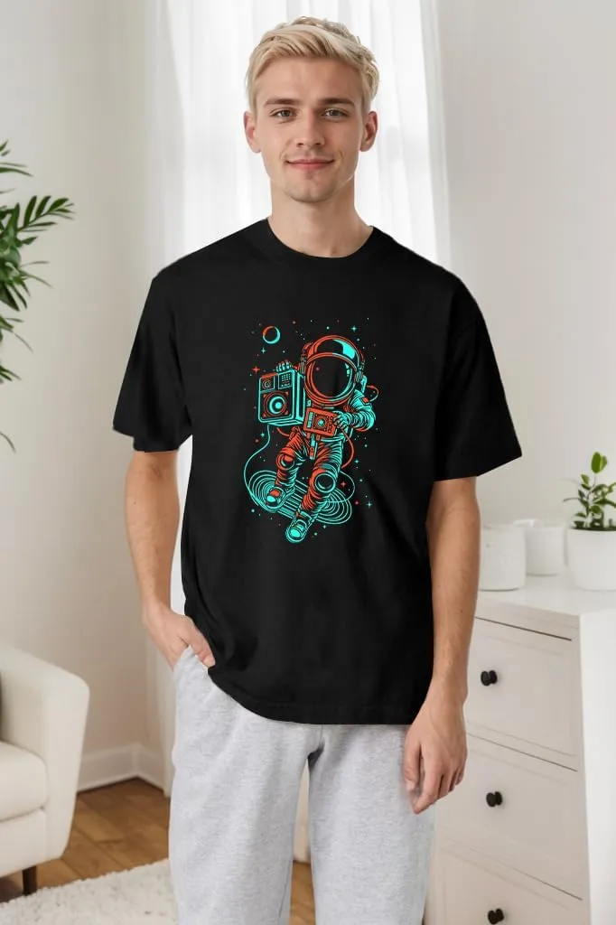 Space Shirt for Men Funny Graphic Tee Psychedelic Outfit Vintage Space T-Shirt for Father