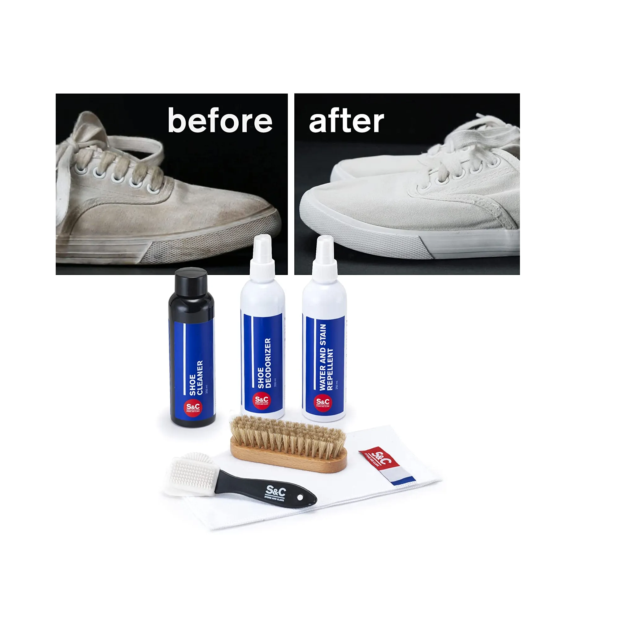 Stone and Clark Premium Sneaker Cleaner Kit 6 in 1 Premium Kit Large
