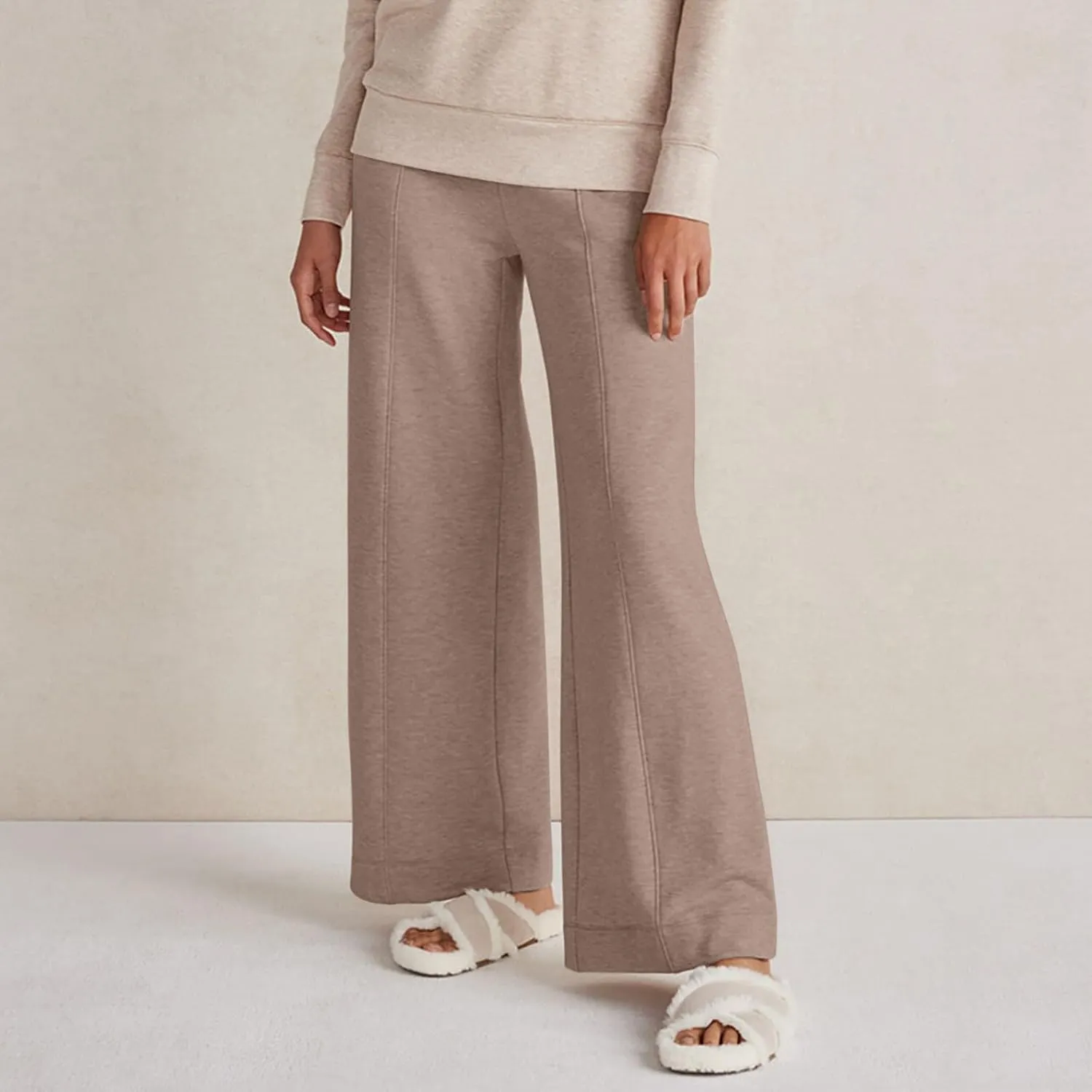 Straight Wide Leg Sweatpants for Women Baggy Drawstring Low Rise Flare Sweatpants Oversized Lounge Pants with Pocket