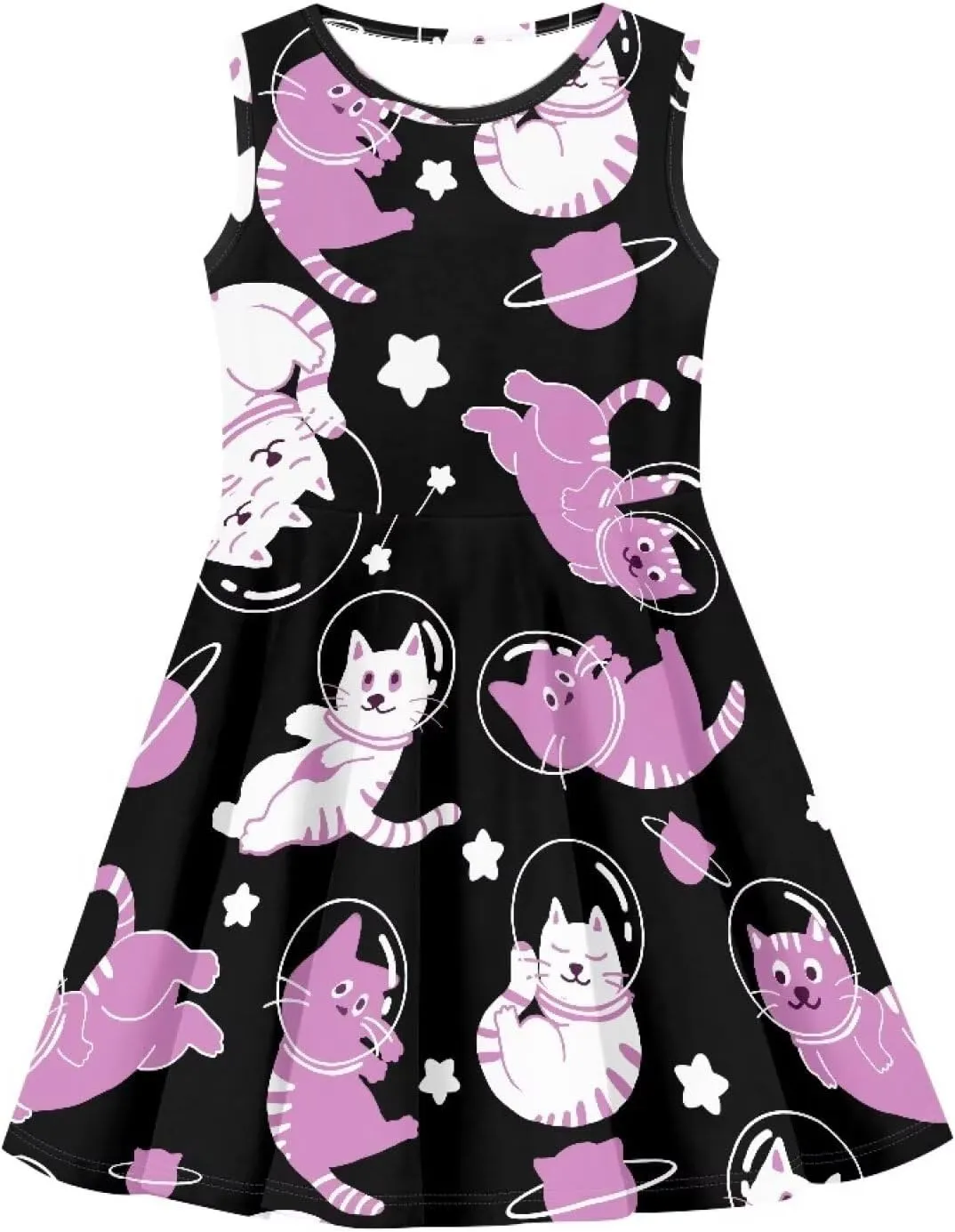 Summer Dresses Girls Elegant Sweet Midi Spring Sundresses Party Dresses Sleeveless Suitable 3-16 Years Old