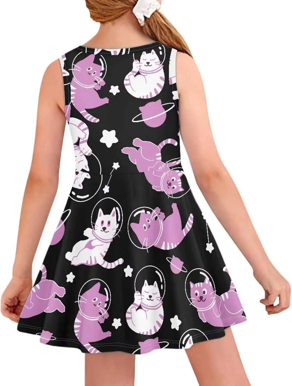 Summer Dresses Girls Elegant Sweet Midi Spring Sundresses Party Dresses Sleeveless Suitable 3-16 Years Old