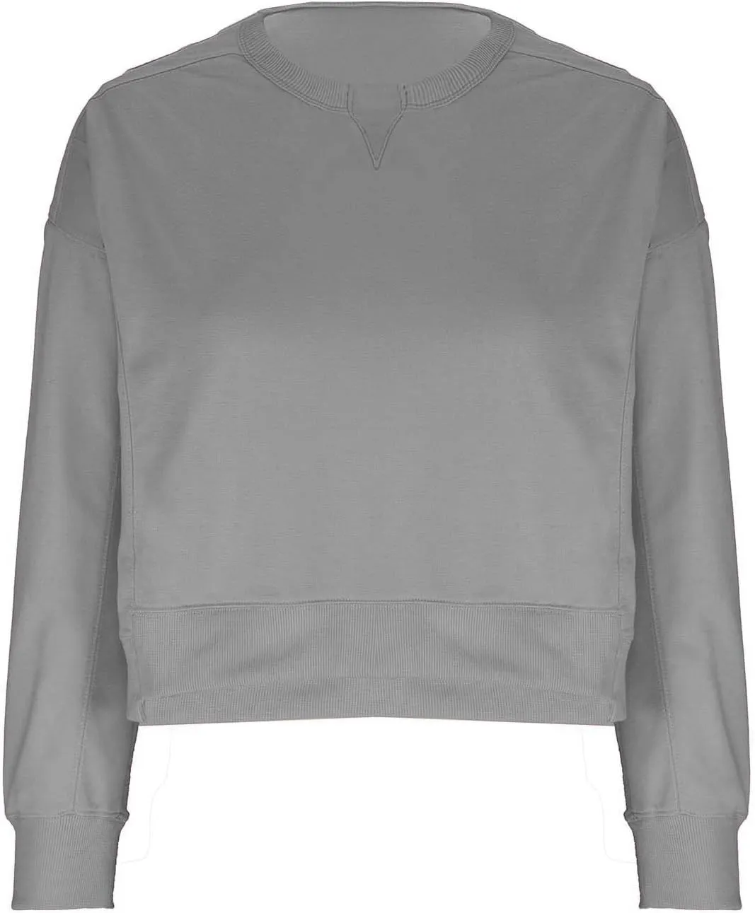 Sweatshirt for Women Trendy Solid Color Long Sleeve Pullover Crewneck Cropped Sweatshirts Casual Tops Fall Clothes