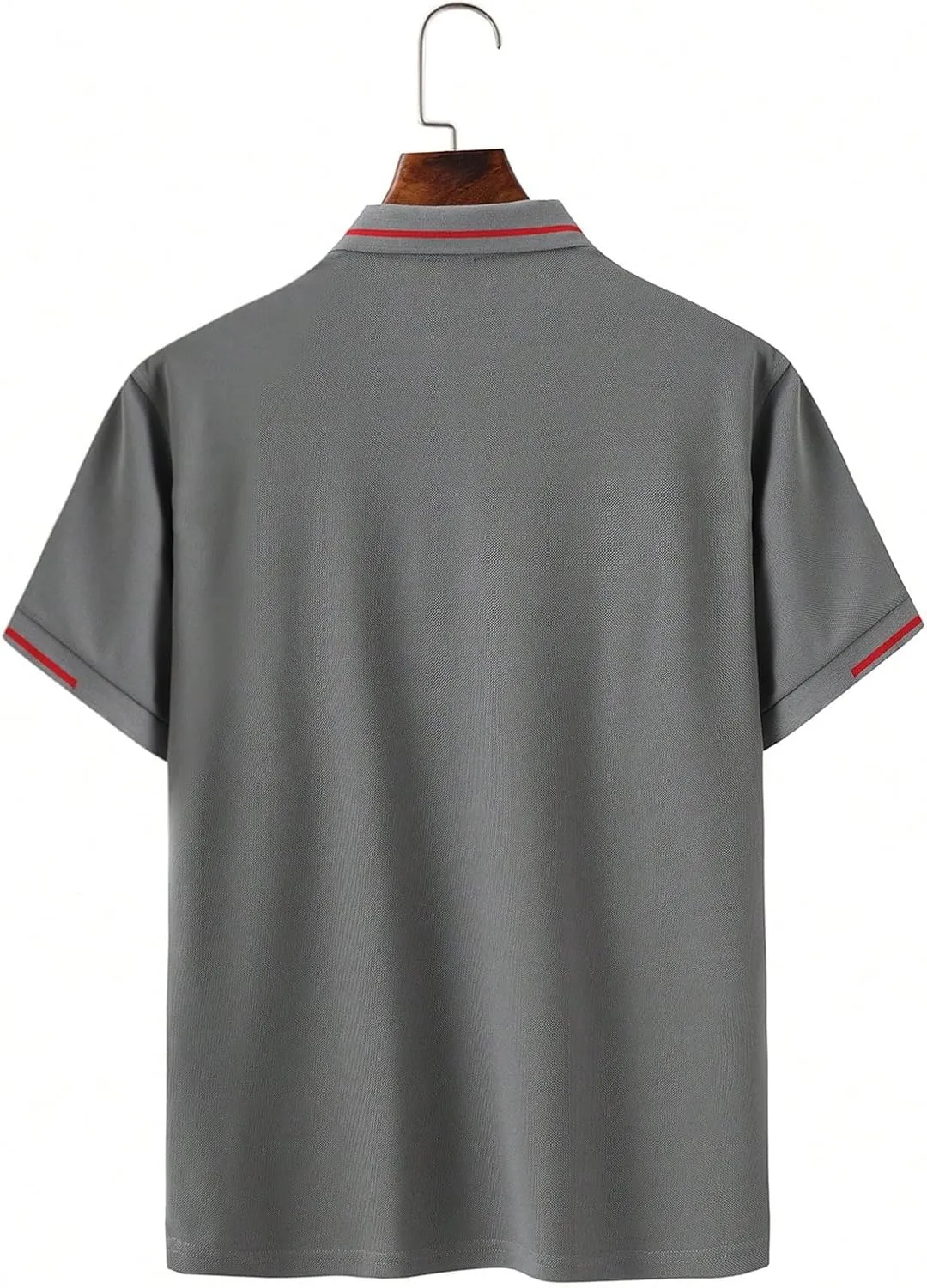 SweatyRocks Men's Golf Shirts Short Sleeve Collar Tennis Shirt Color Block Striped Work T-Shirt