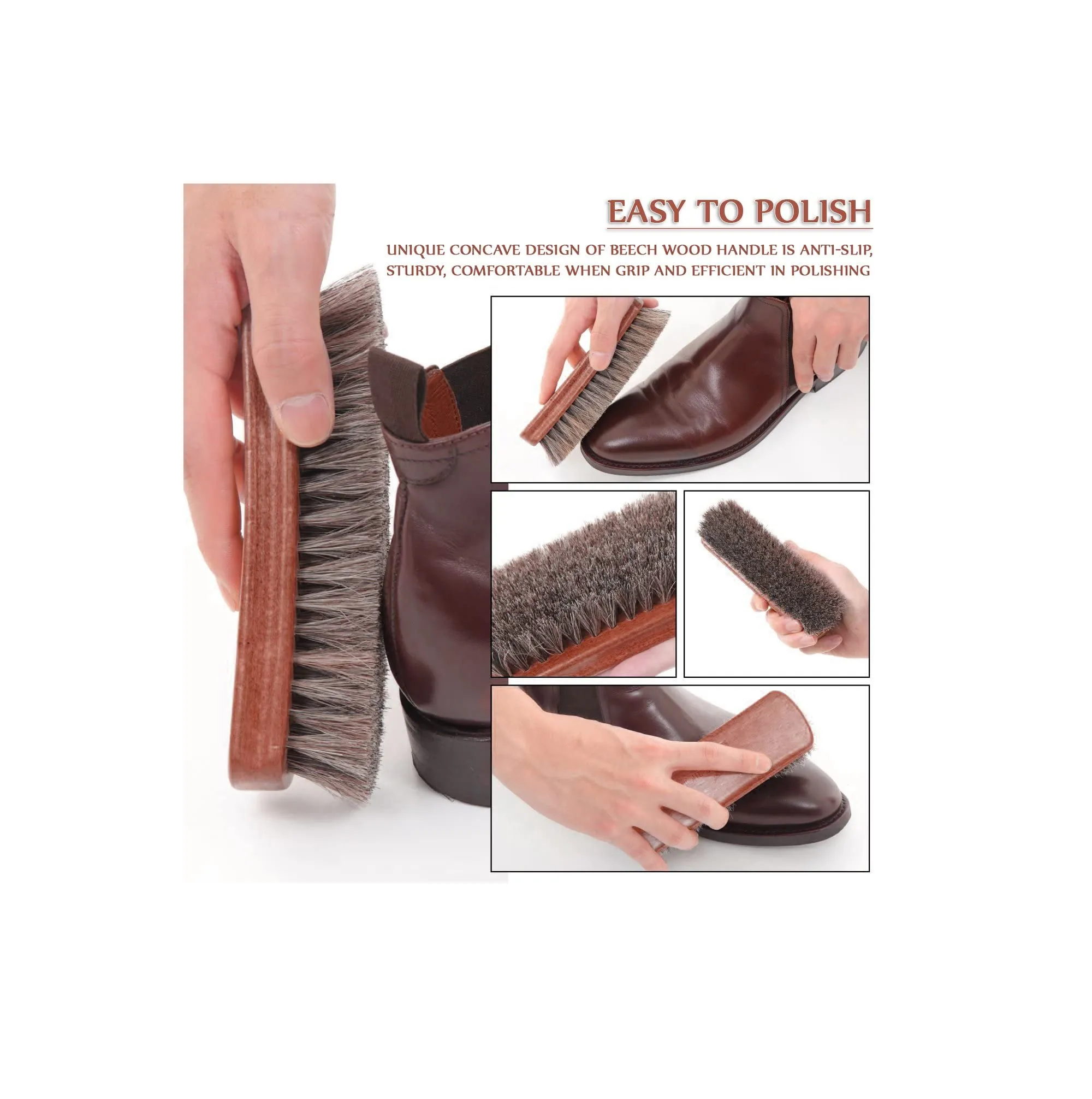 TAKAVU Shoe Shine Brushes Kit