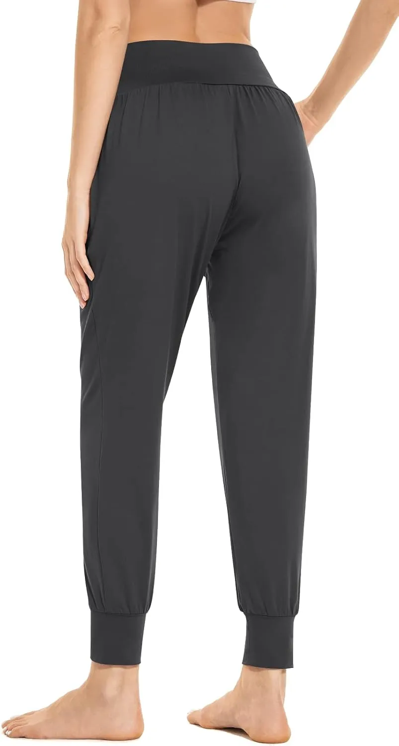TARSE Womens Cozy Yoga Joggers Soft Comfy Pajama Pants for Women with Pockets Casual Lounge Pants