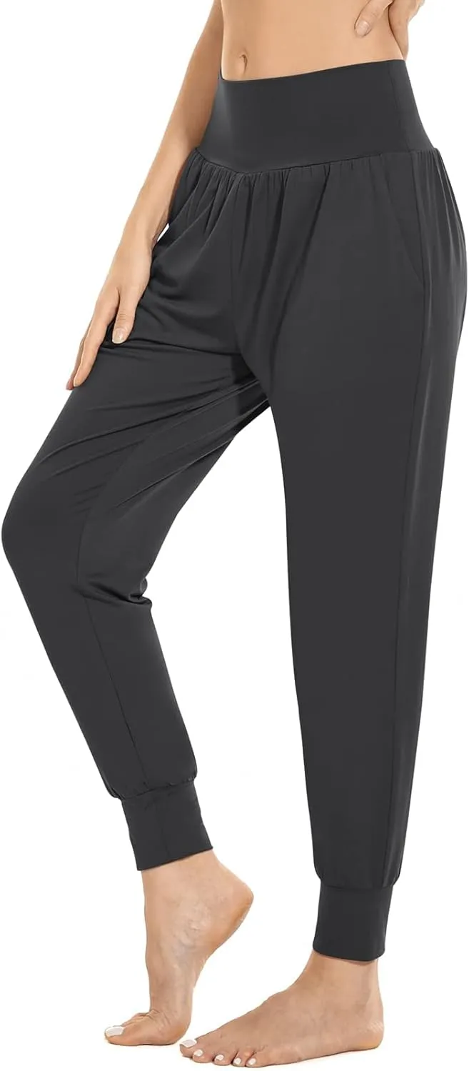 TARSE Womens Cozy Yoga Joggers Soft Comfy Pajama Pants for Women with Pockets Casual Lounge Pants