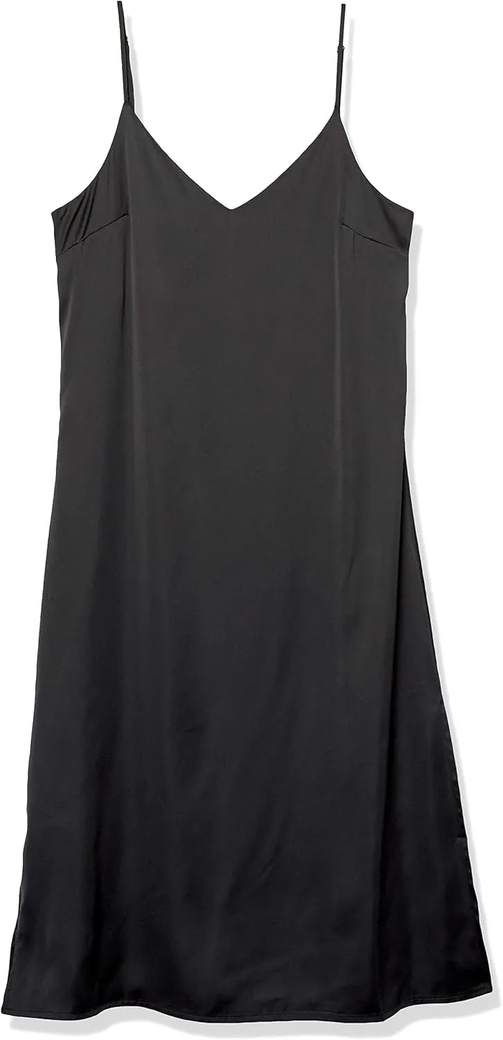 The Drop Women's Ana Silky V-Neck Midi Slip Dress