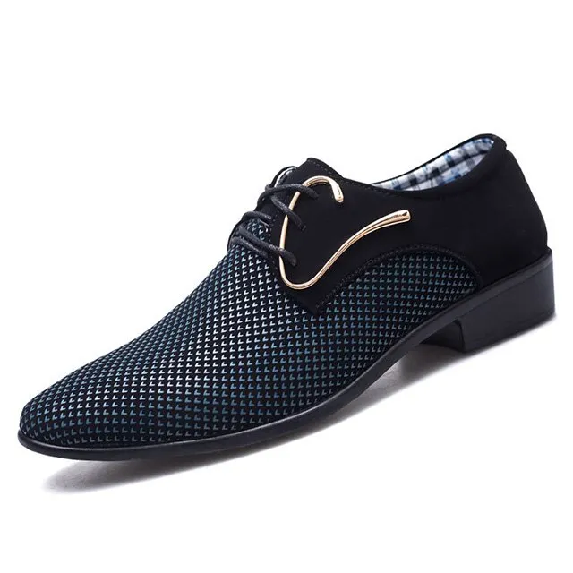 Top Quality Men Dress Shoes Pointed Toe Wedding Shoes Mens Oxfords Lace Up Man Formal Shoes Fashion Business Men Shoes Flats