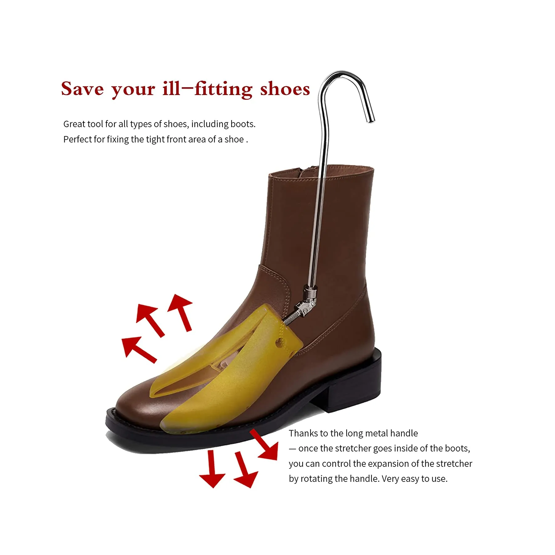 TYOPMU Shoe Boot Stretcher for Wide Feet-Stretching Work Boots Width-Adjustable PRO Shoes Trees Expander-for Women -Men Sneakers Flat Leather Shoes Hiking Boots
