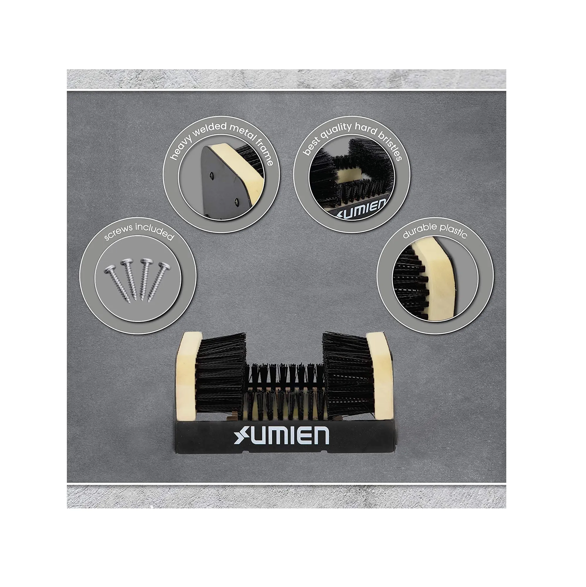 Umien Boot Scraper Brush Outdoor - Indoor and Outdoor use - Easy to use for Children & Adults
