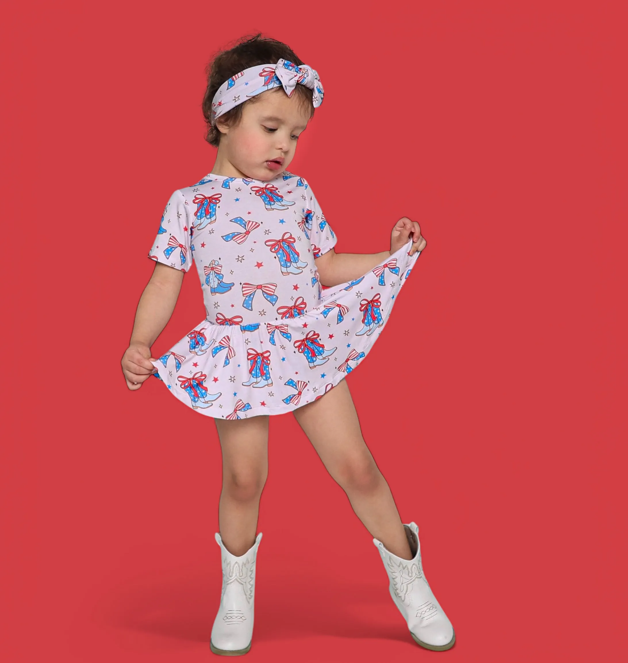 USA BOOTS N' BOWS DREAM BODYSUIT DRESS