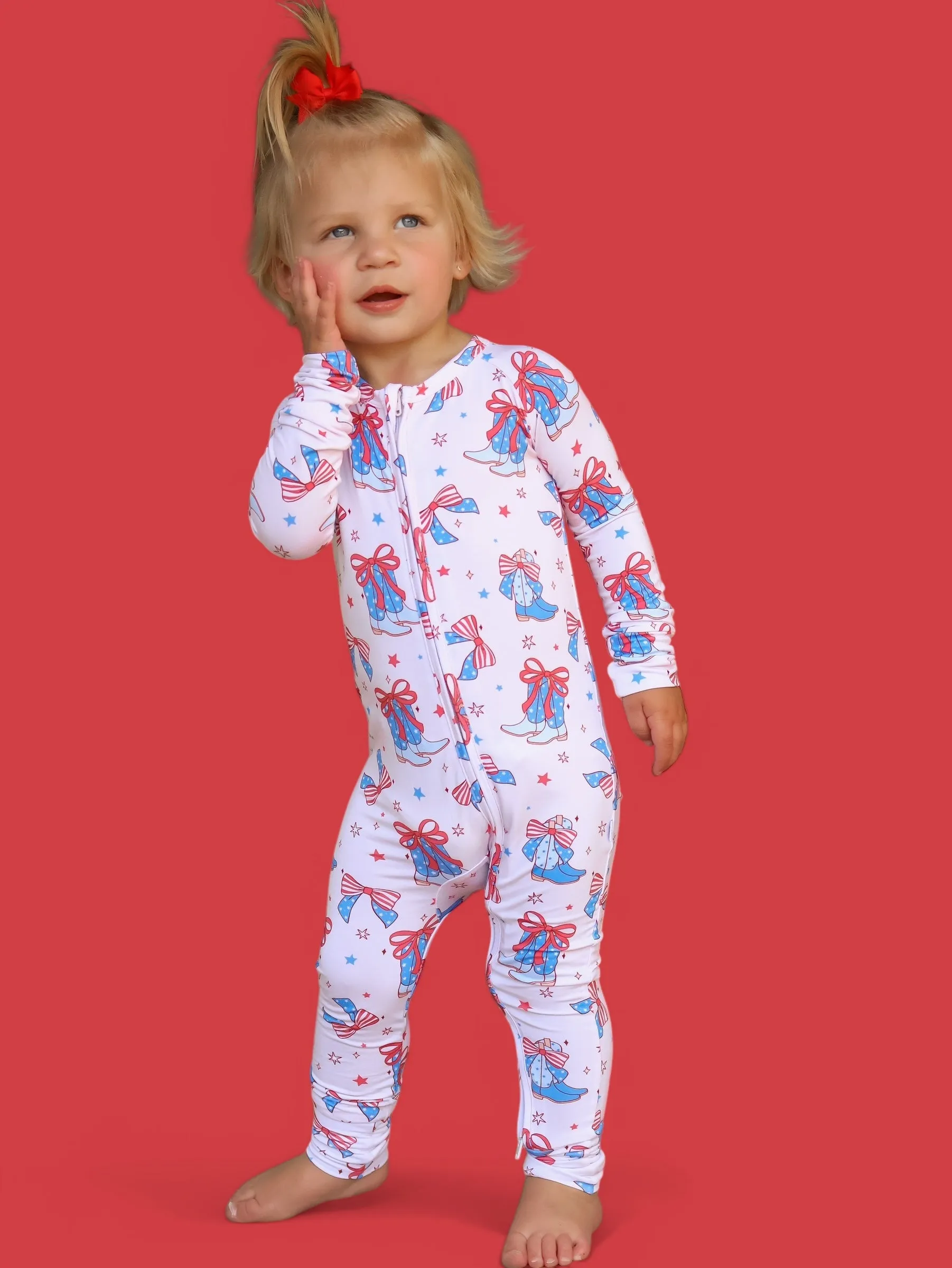 USA BOOTS N' BOWS DREAM ROMPER