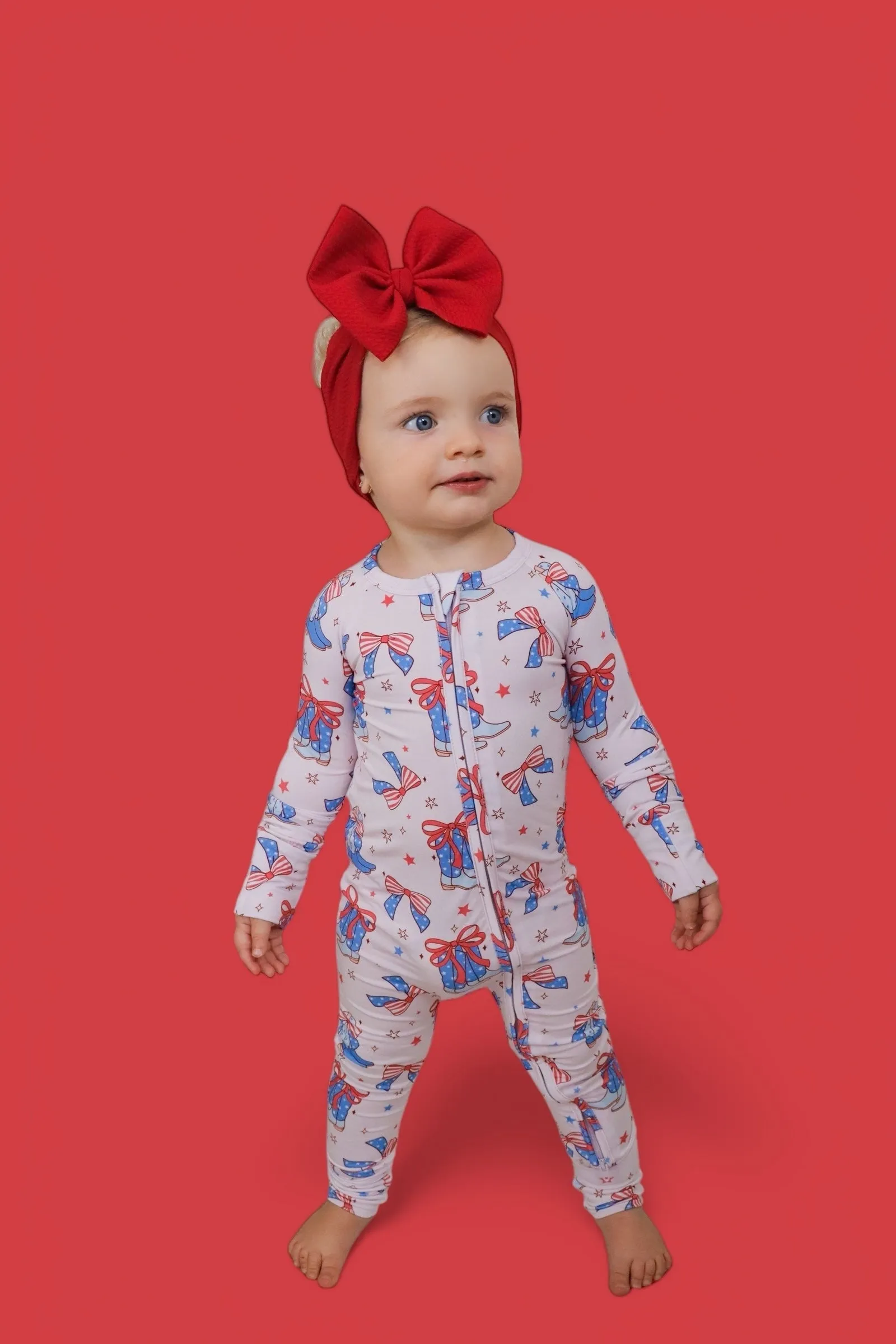 USA BOOTS N' BOWS DREAM ROMPER