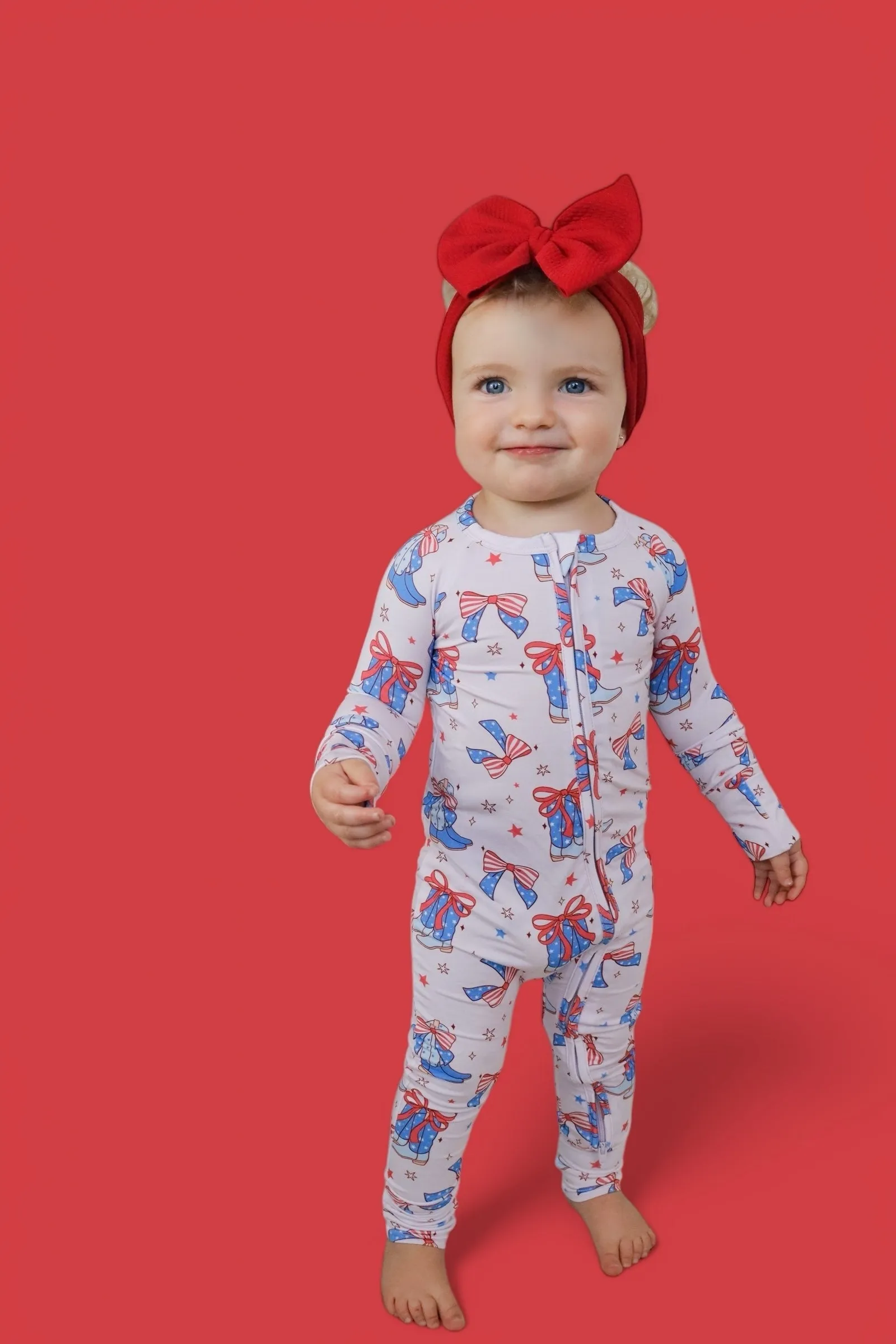 USA BOOTS N' BOWS DREAM ROMPER
