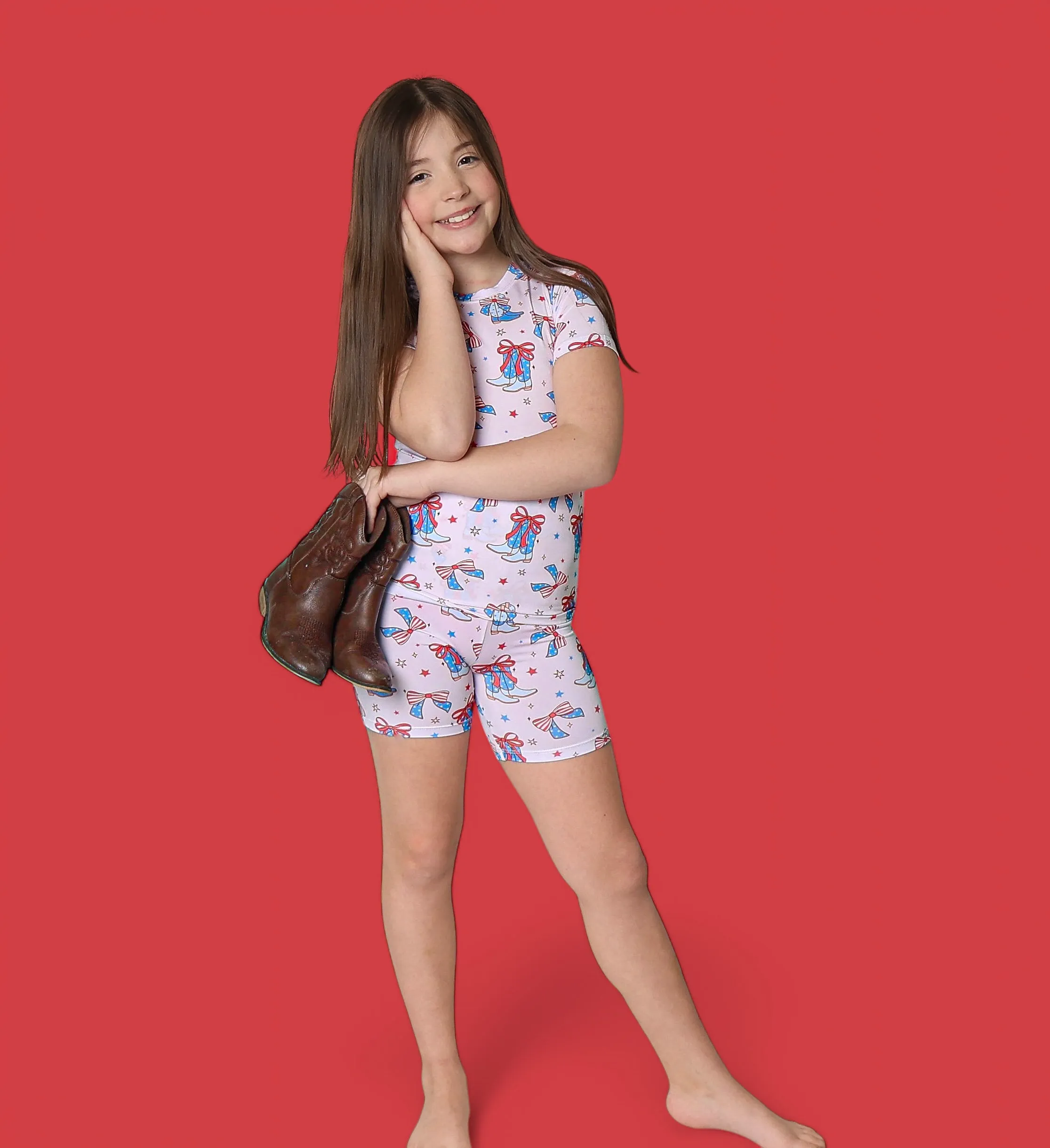 USA BOOTS N' BOWS DREAM SHORT SET
