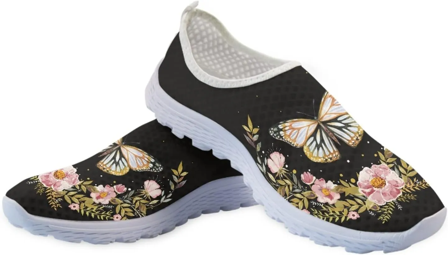 Veniyate Women's Walking Water Shoes Mesh Slip On Air Mesh Loafer Breathable Lightweight Running Sneakers