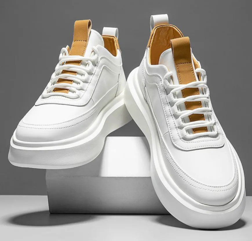 Vera | Sporty Casual White Lace-Up Sneakers