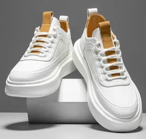 Vera | Sporty Casual White Lace-Up Sneakers