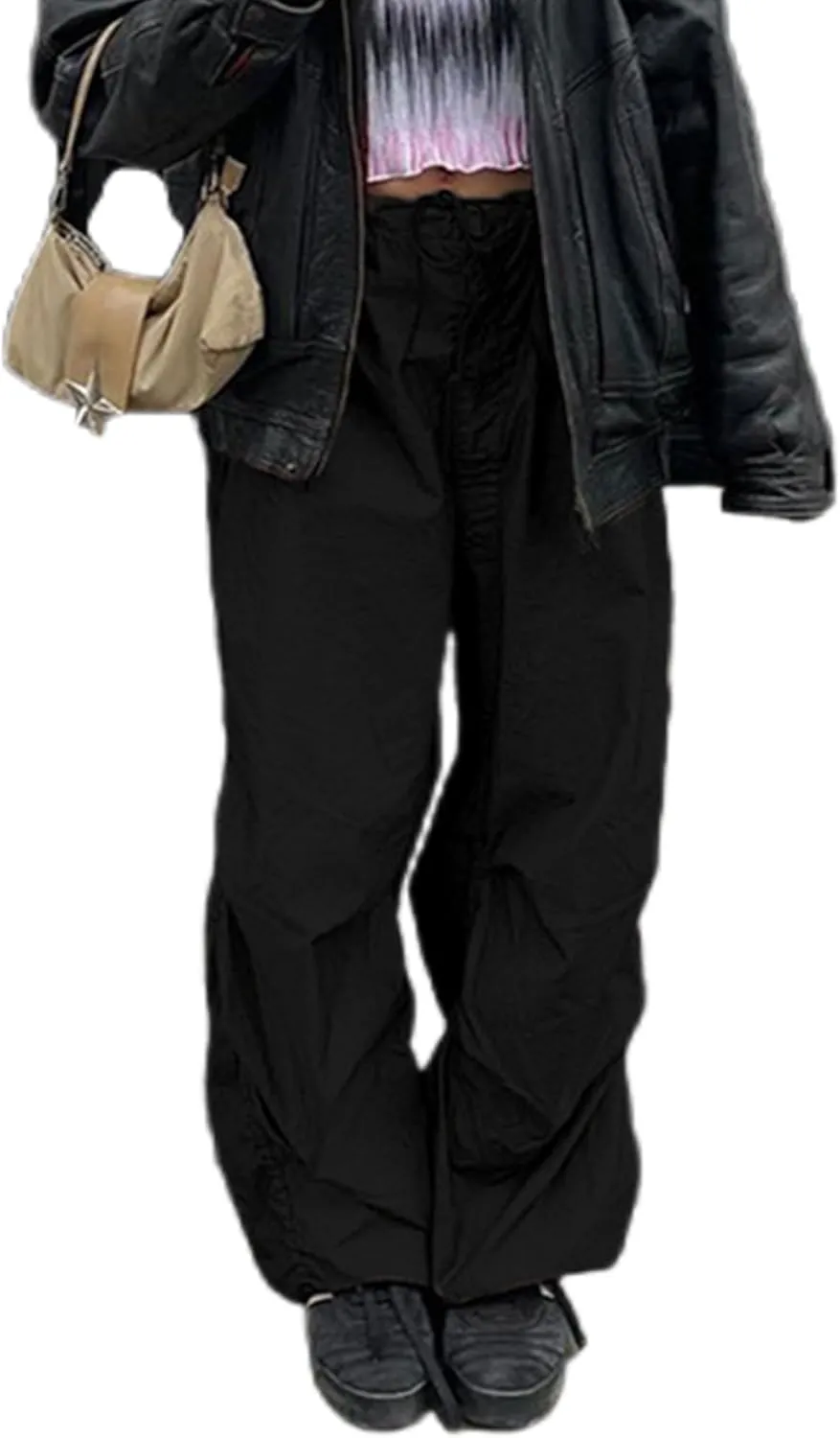 VOIKERDR Cargo Pants Women Baggy Straight Leg Cargo Pants Street Wear Casual Trousers with Pockets Y2K Baggy Pants for Women