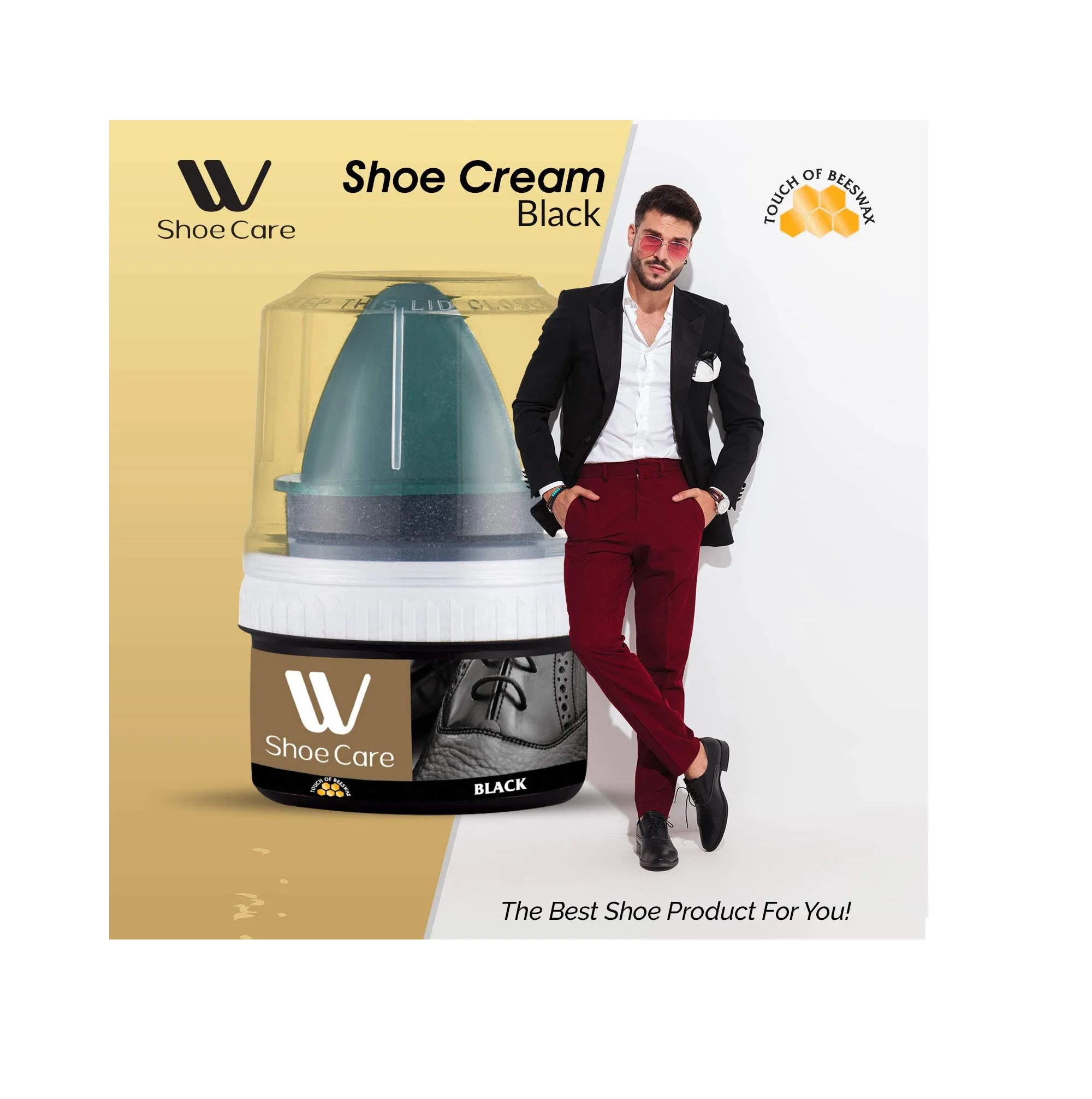 WBM Black & Brown Kit Shoe Cream Polish with Cleaning Scrubber