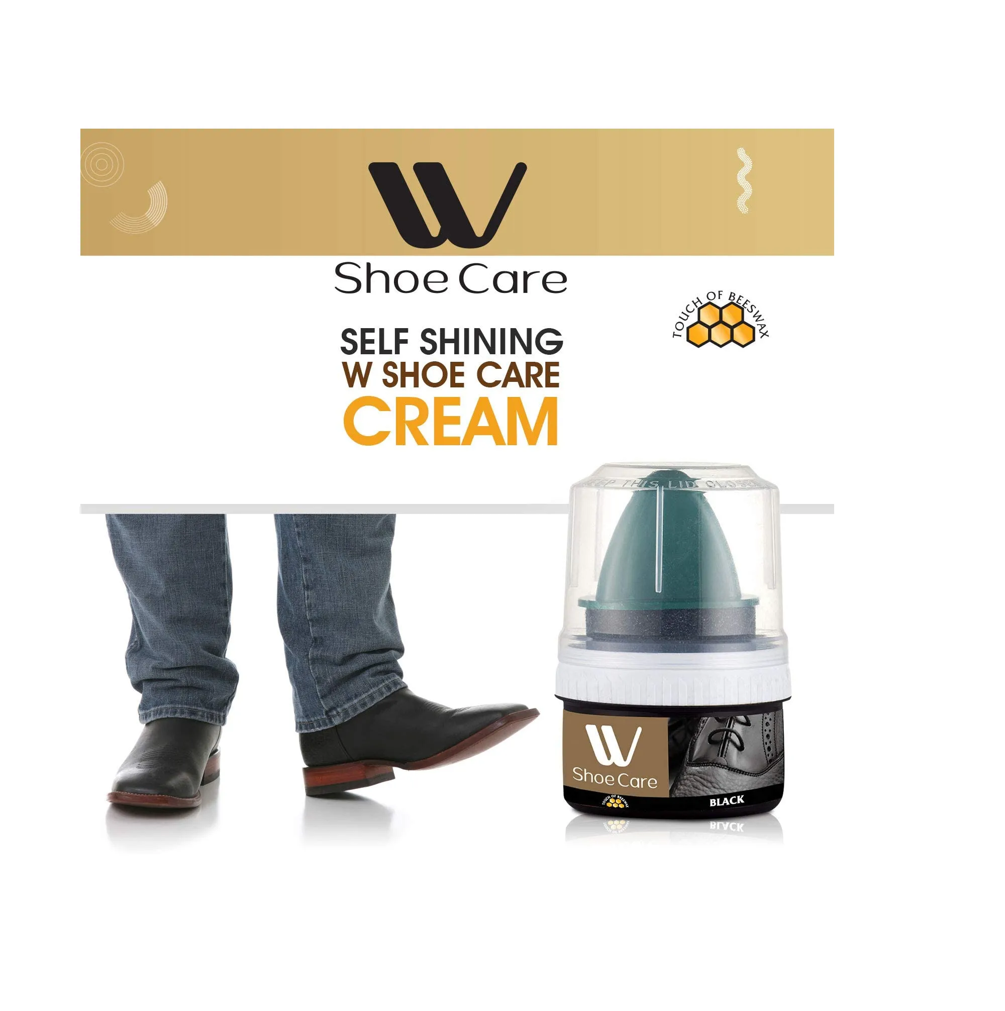 WBM Black & Brown Kit Shoe Cream Polish with Cleaning Scrubber