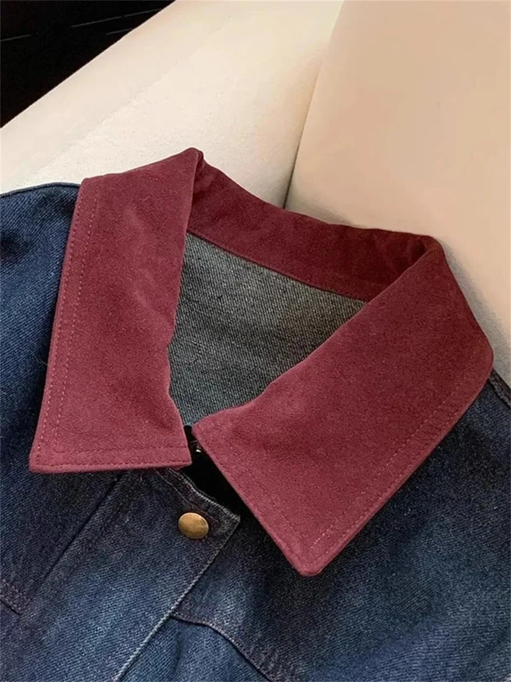 Women Denim Jackets Turn-Down Collar Button Zipper Casual Coat Autumn Long Sleeve Female Jean Jackets